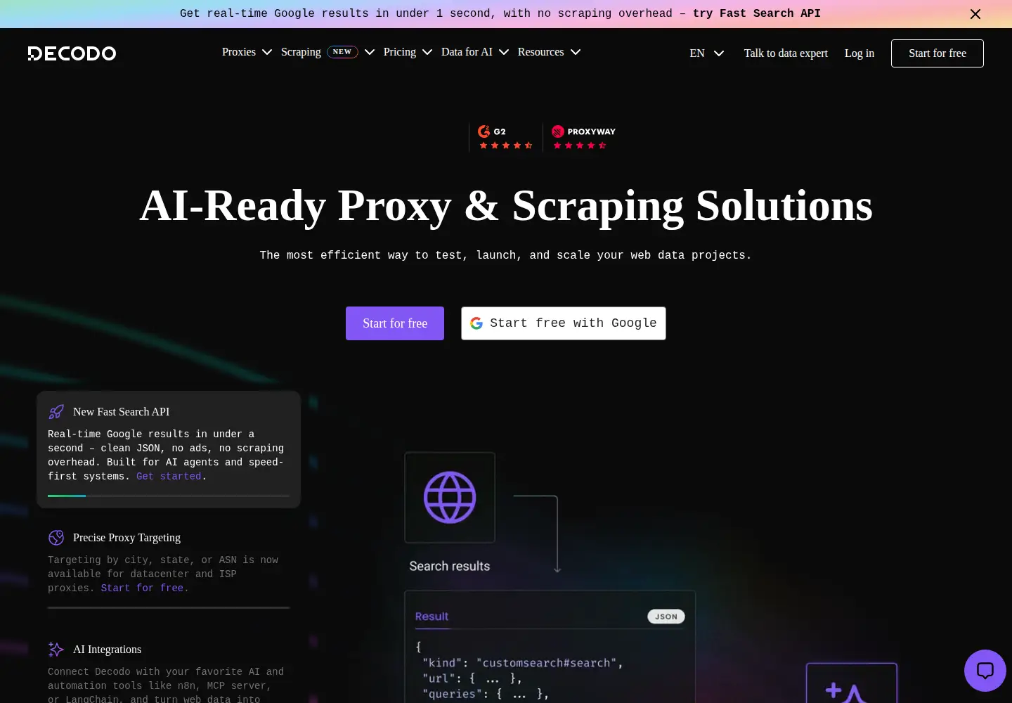 Screenshot of decodo.com