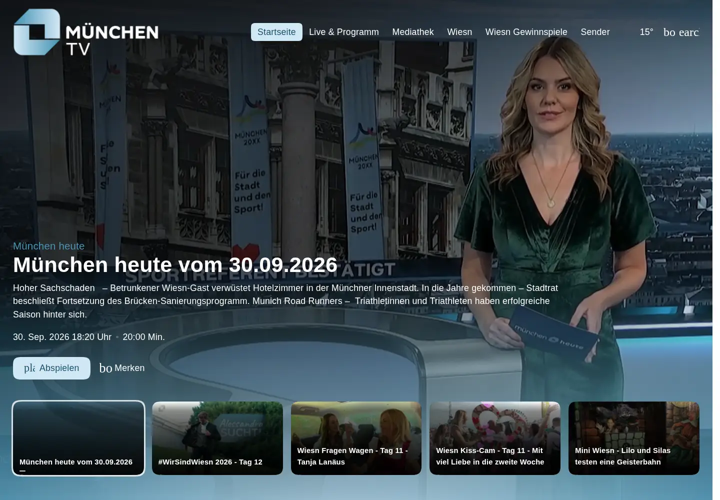 Screenshot of muenchen.tv
