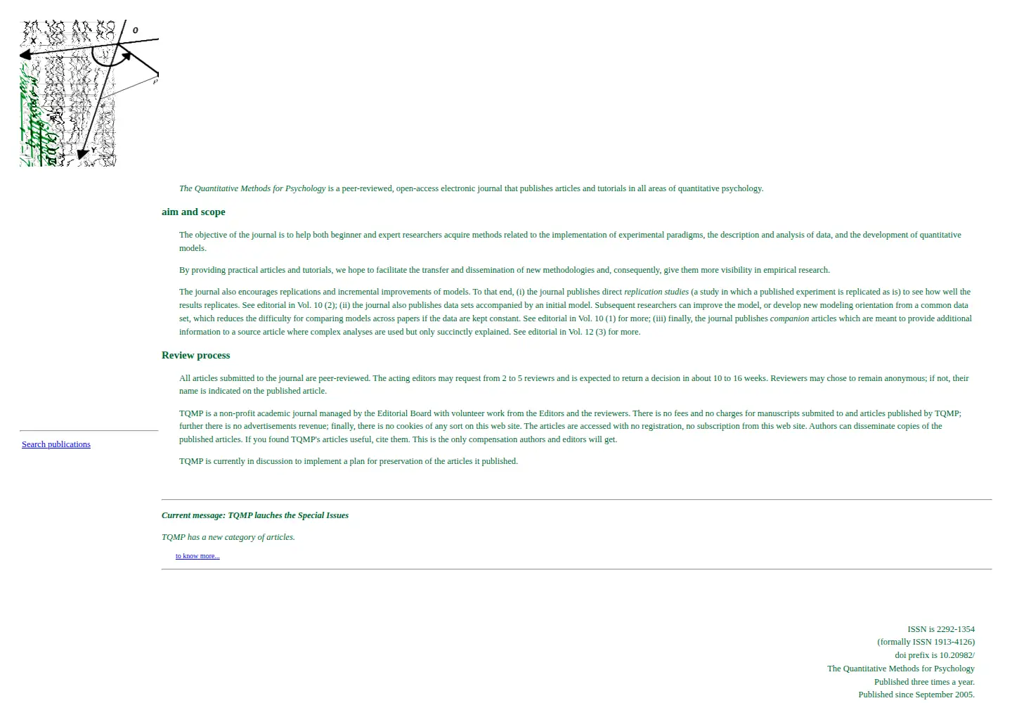 Screenshot of tqmp.org