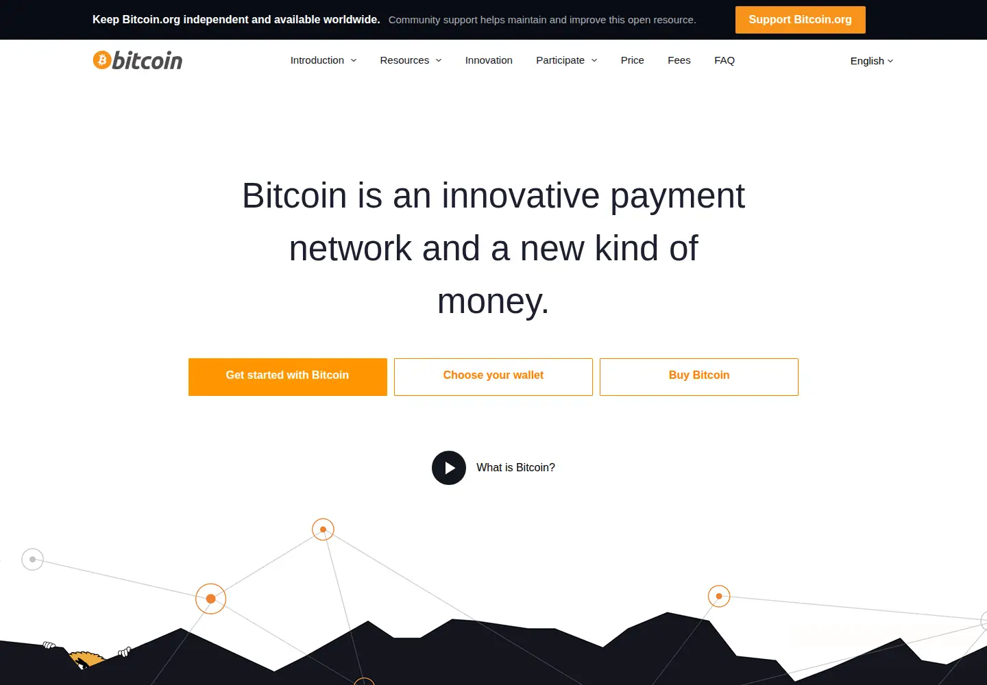 Screenshot of bitcoin.org