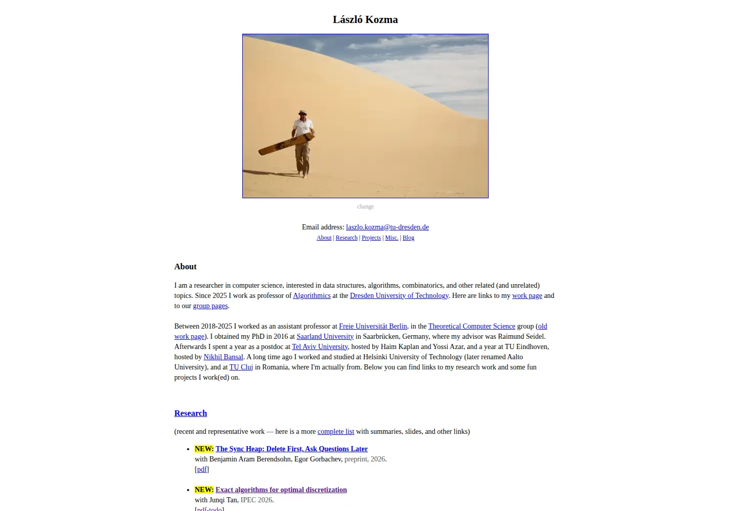 Screenshot of lkozma.net