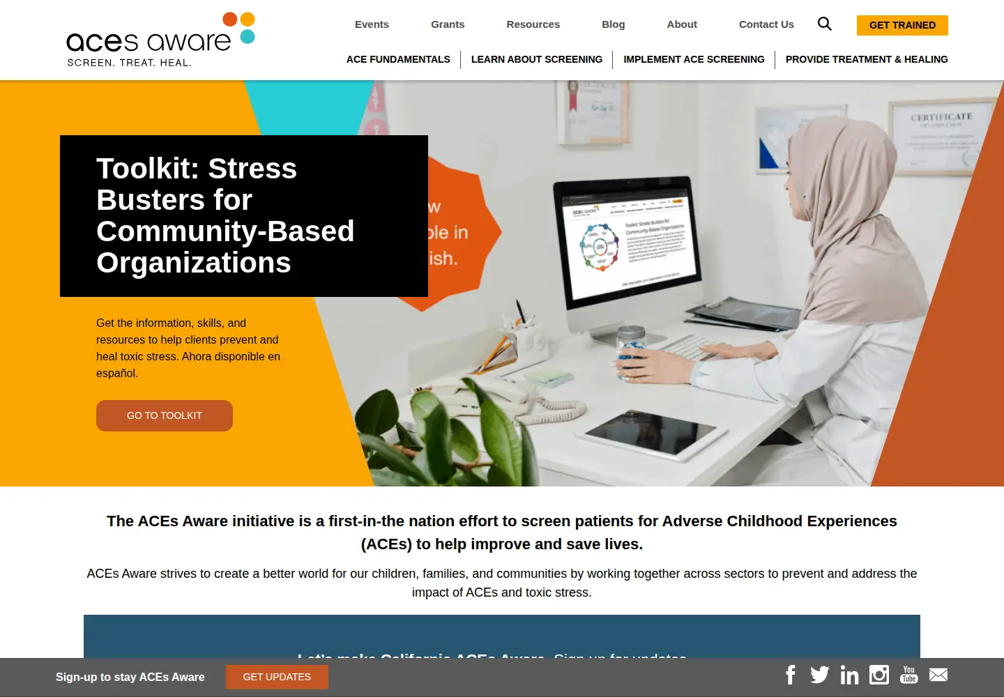 Screenshot of acesaware.org