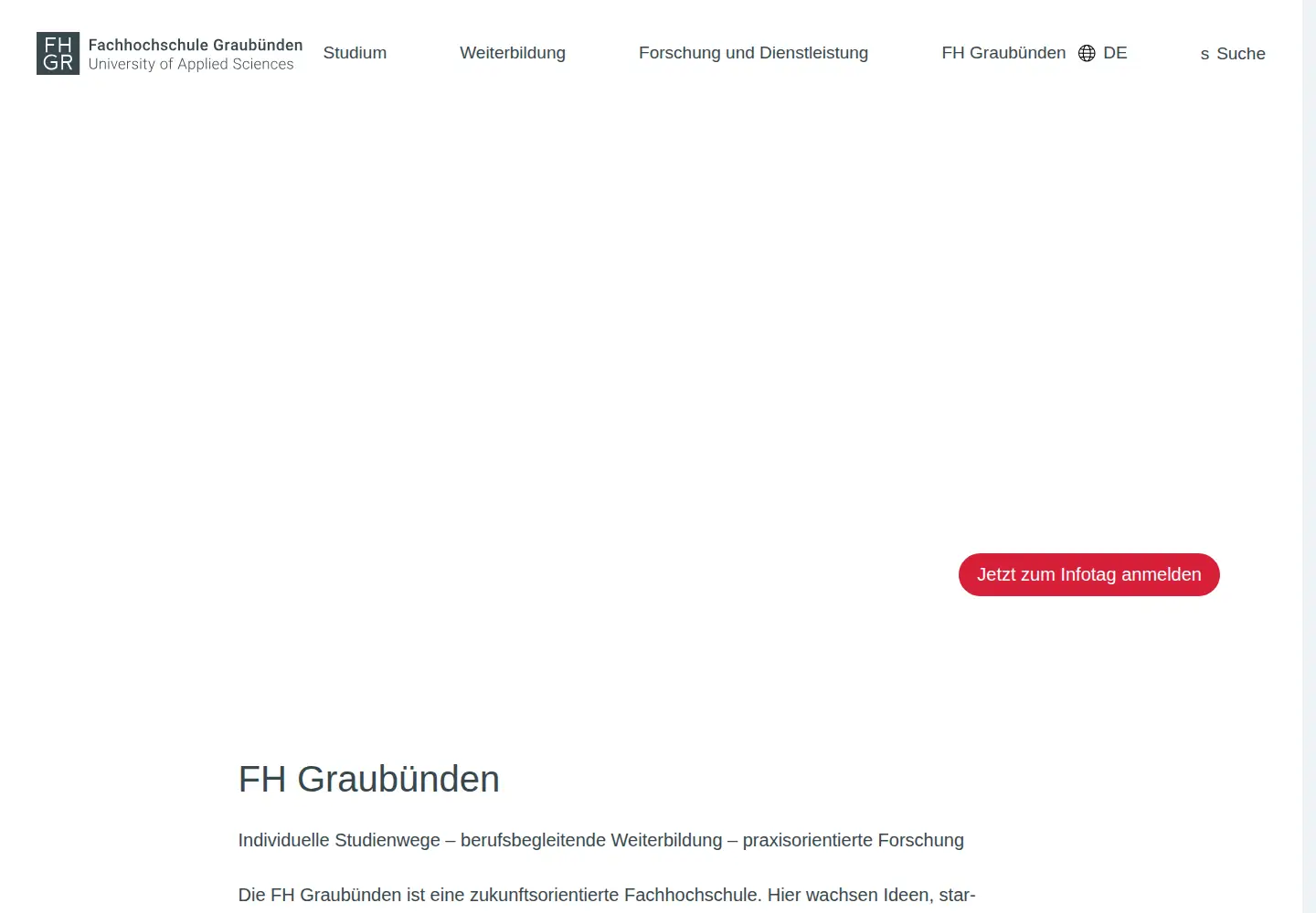 Screenshot of fhgr.ch