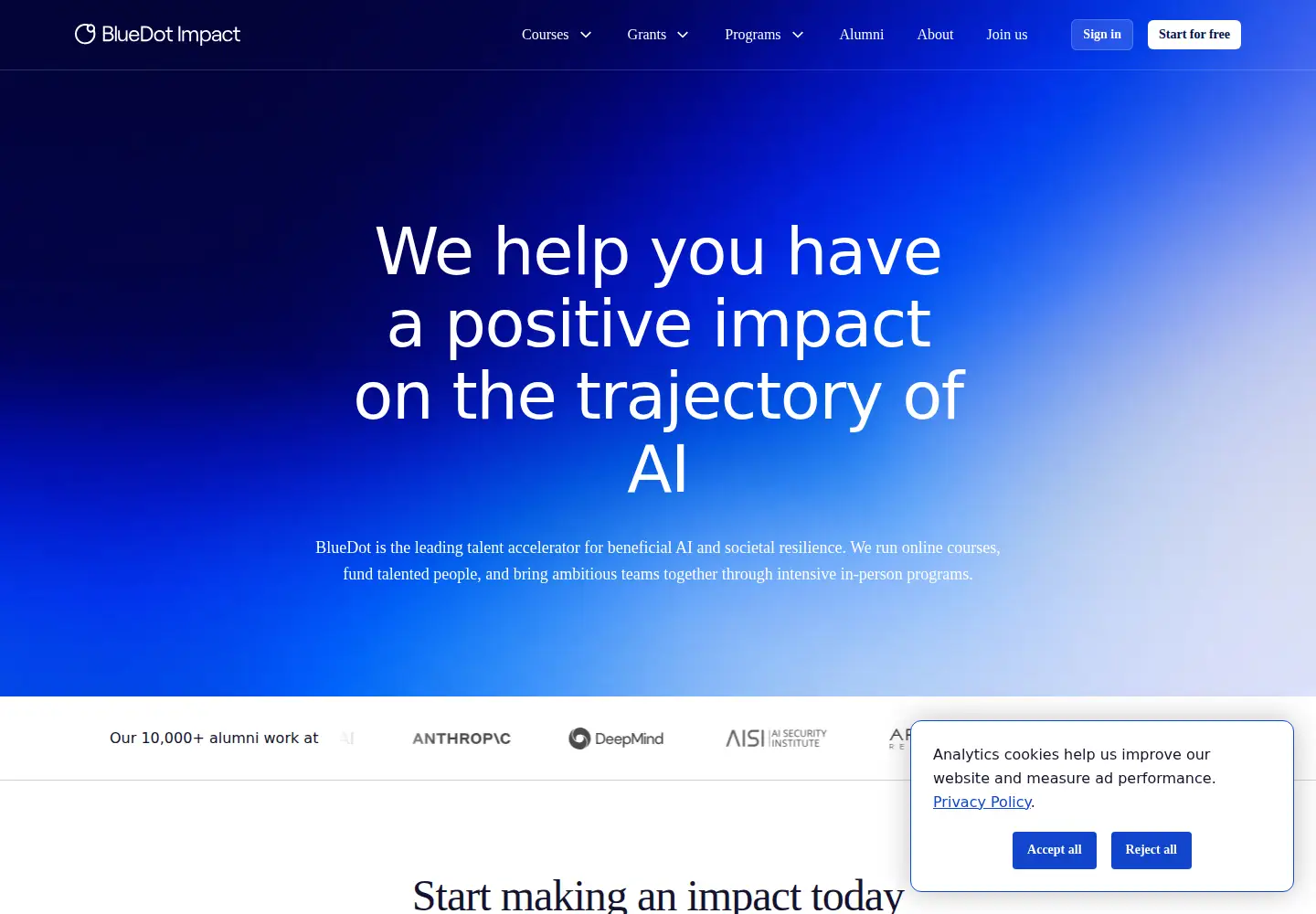Screenshot of aisafetyfundamentals.com