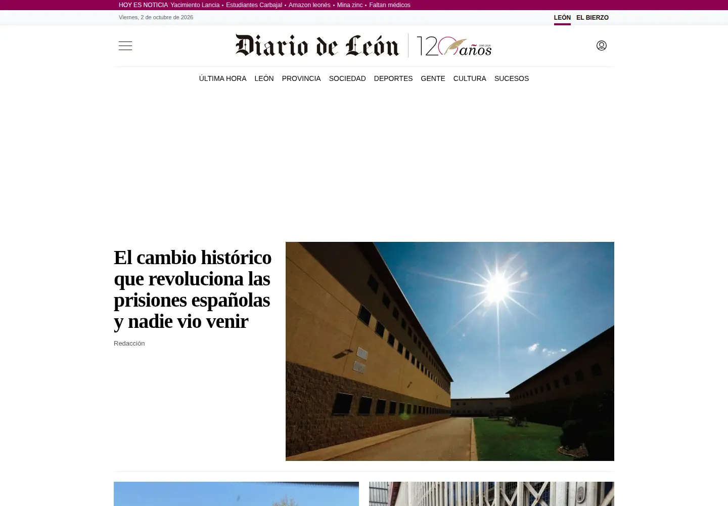 Screenshot of diariodeleon.es