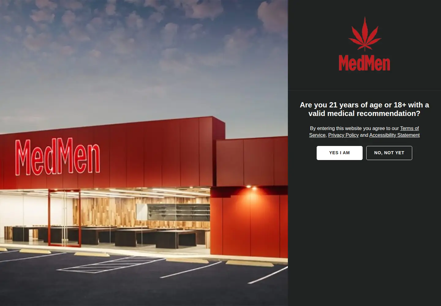 Screenshot of medmen.com