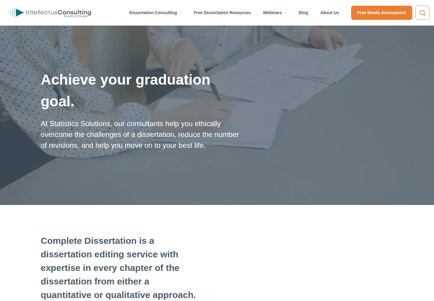 Screenshot of statisticssolutions.com