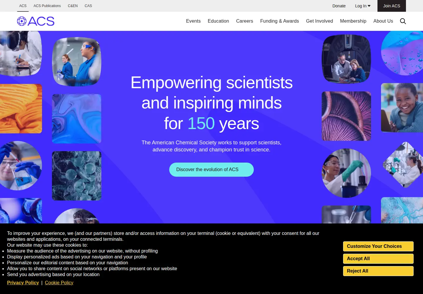 Screenshot of acs.org