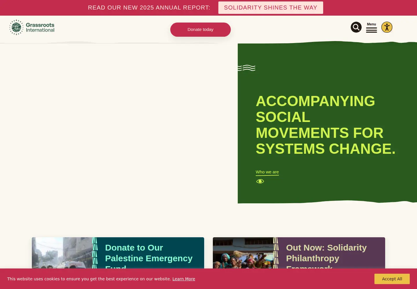 Screenshot of grassrootsonline.org
