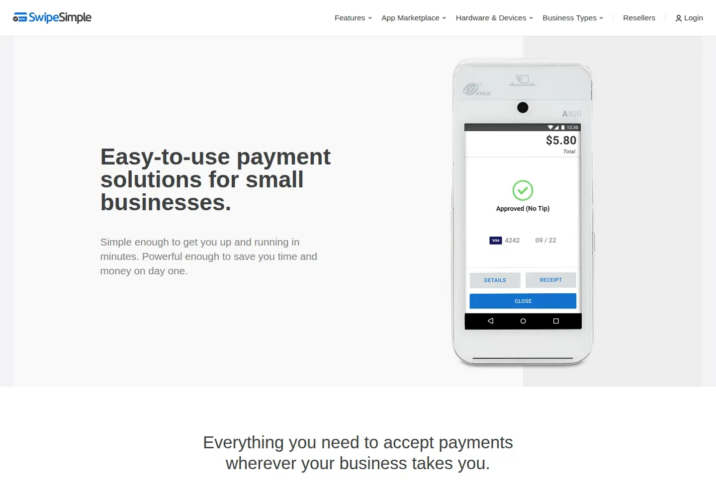 Screenshot of swipesimple.com