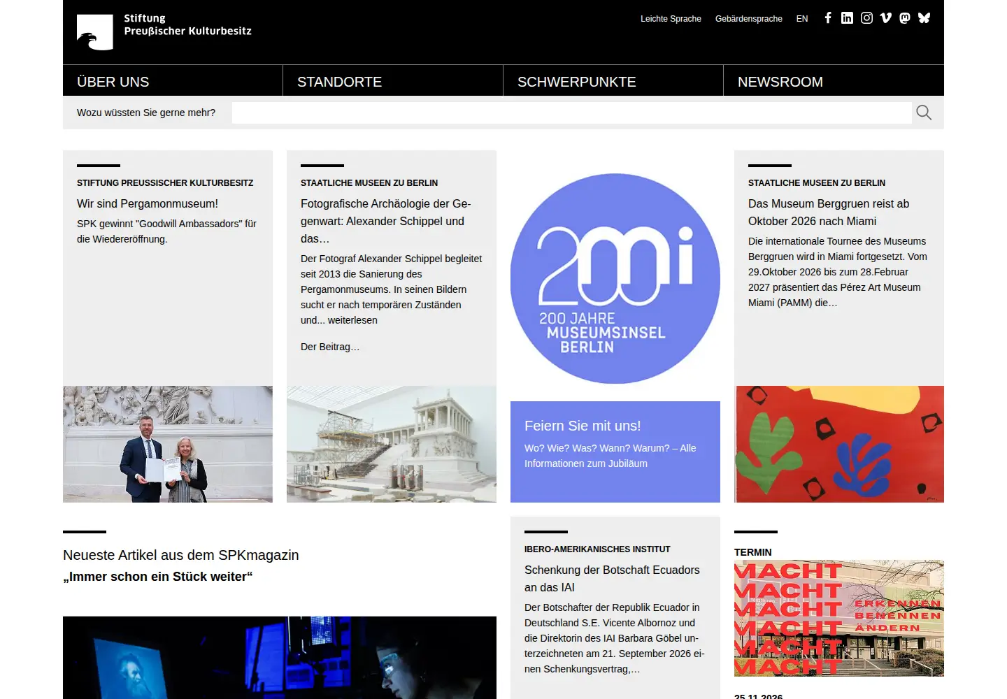 Screenshot of preussischer-kulturbesitz.de