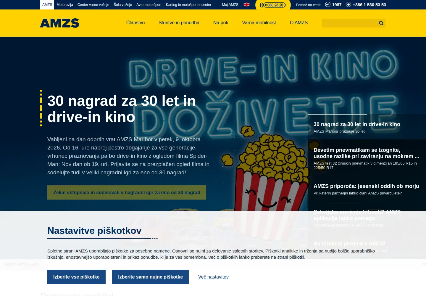Screenshot of amzs.si