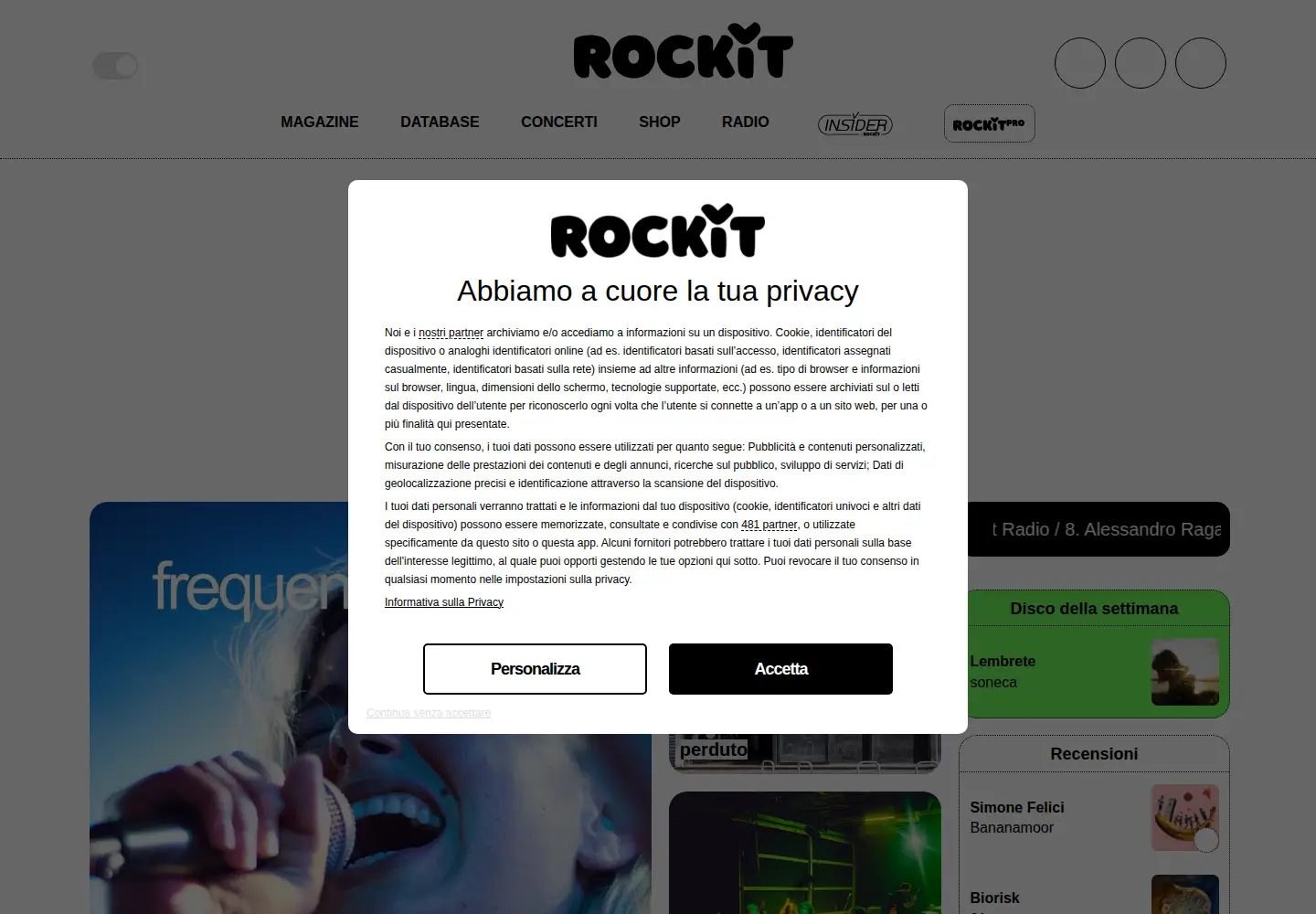 Screenshot of rockit.it