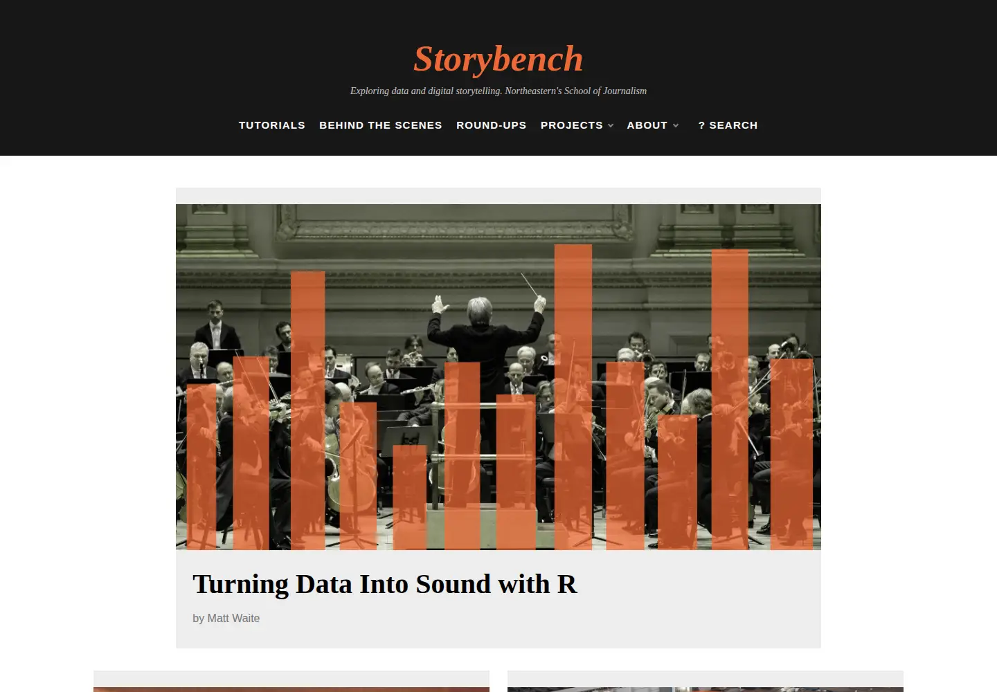 Screenshot of storybench.org