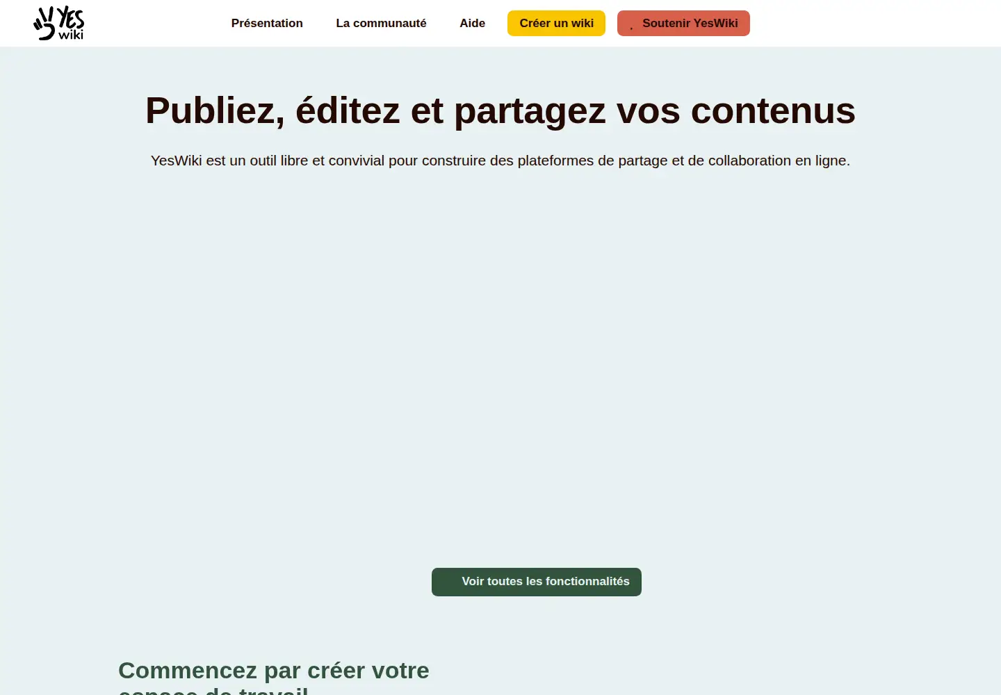 Screenshot of yeswiki.net