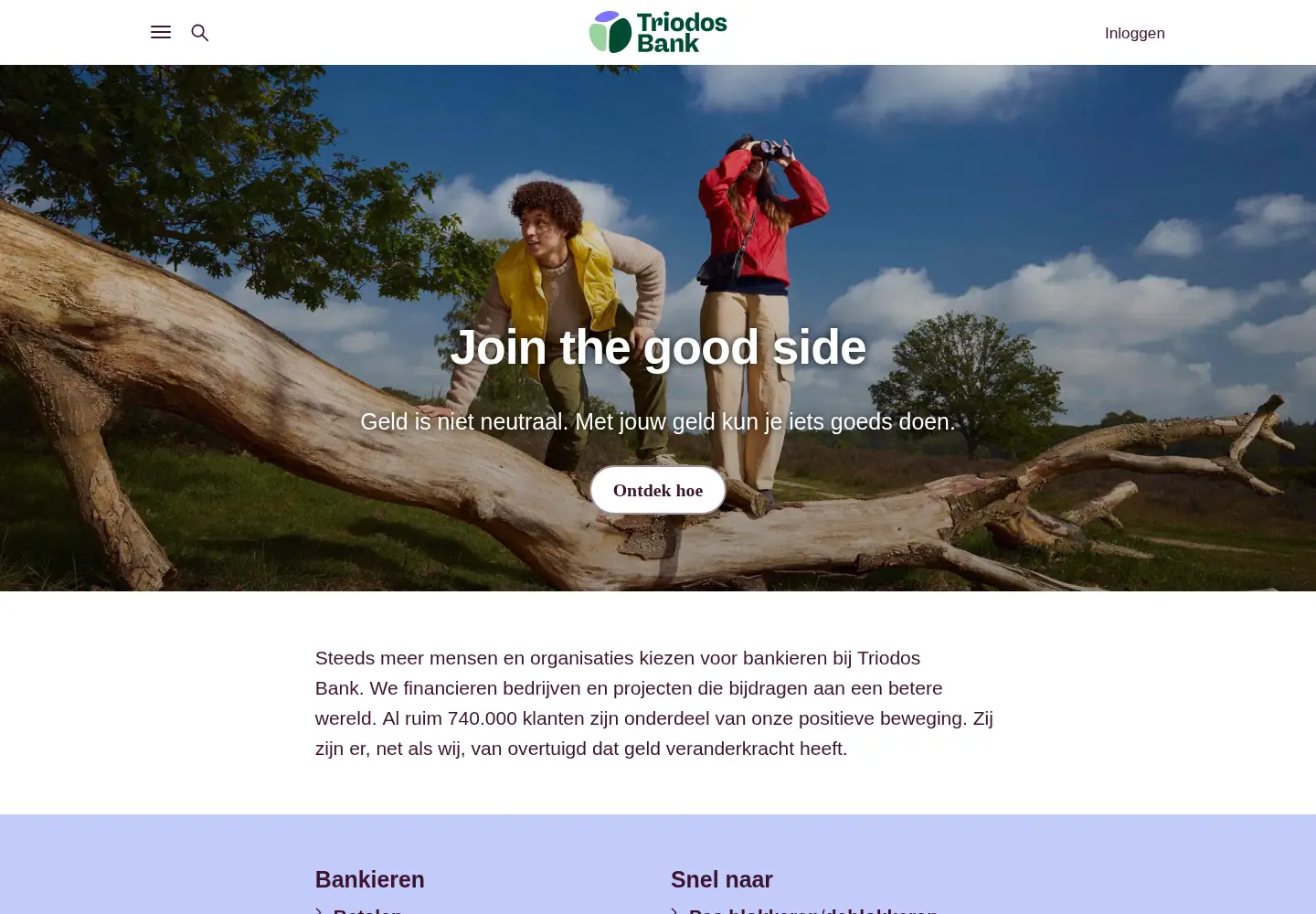 Screenshot of triodos.nl