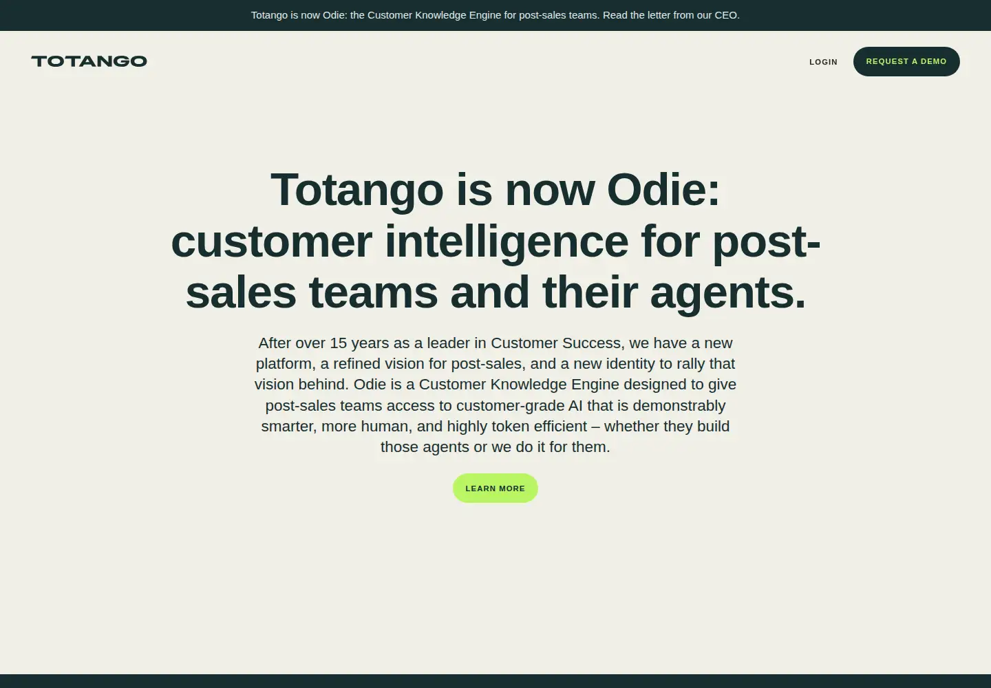 Screenshot of totango.com