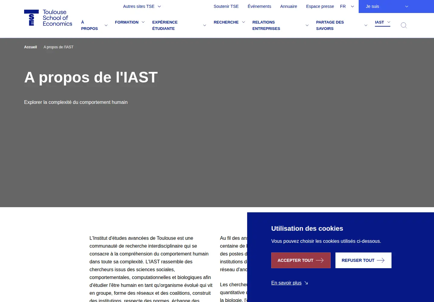 Screenshot of iast.fr
