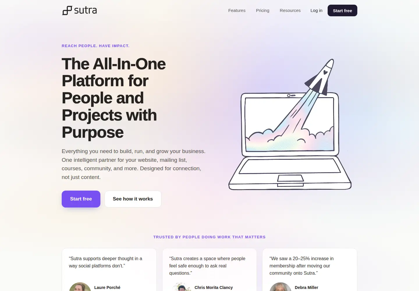 Screenshot of sutra.co