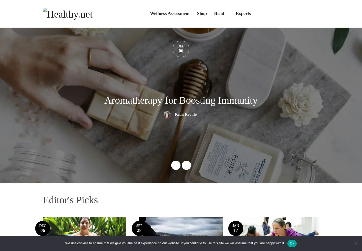 Screenshot of healthy.net