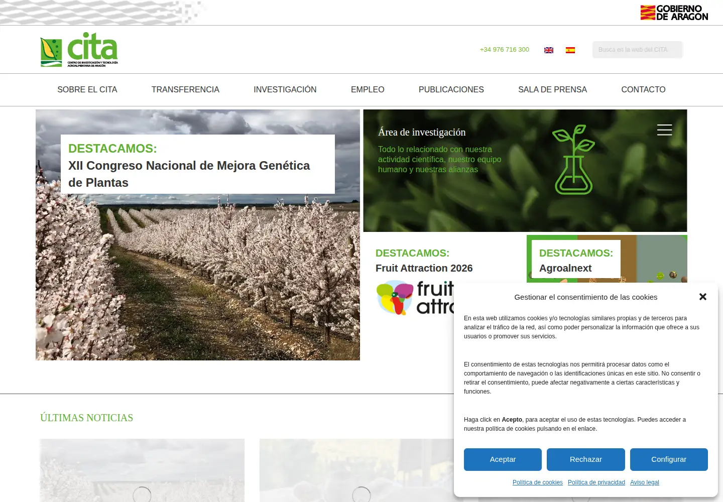Screenshot of cita-aragon.es