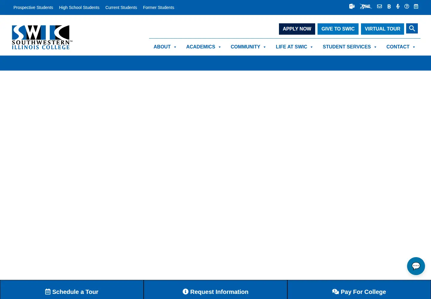 Screenshot of swic.edu