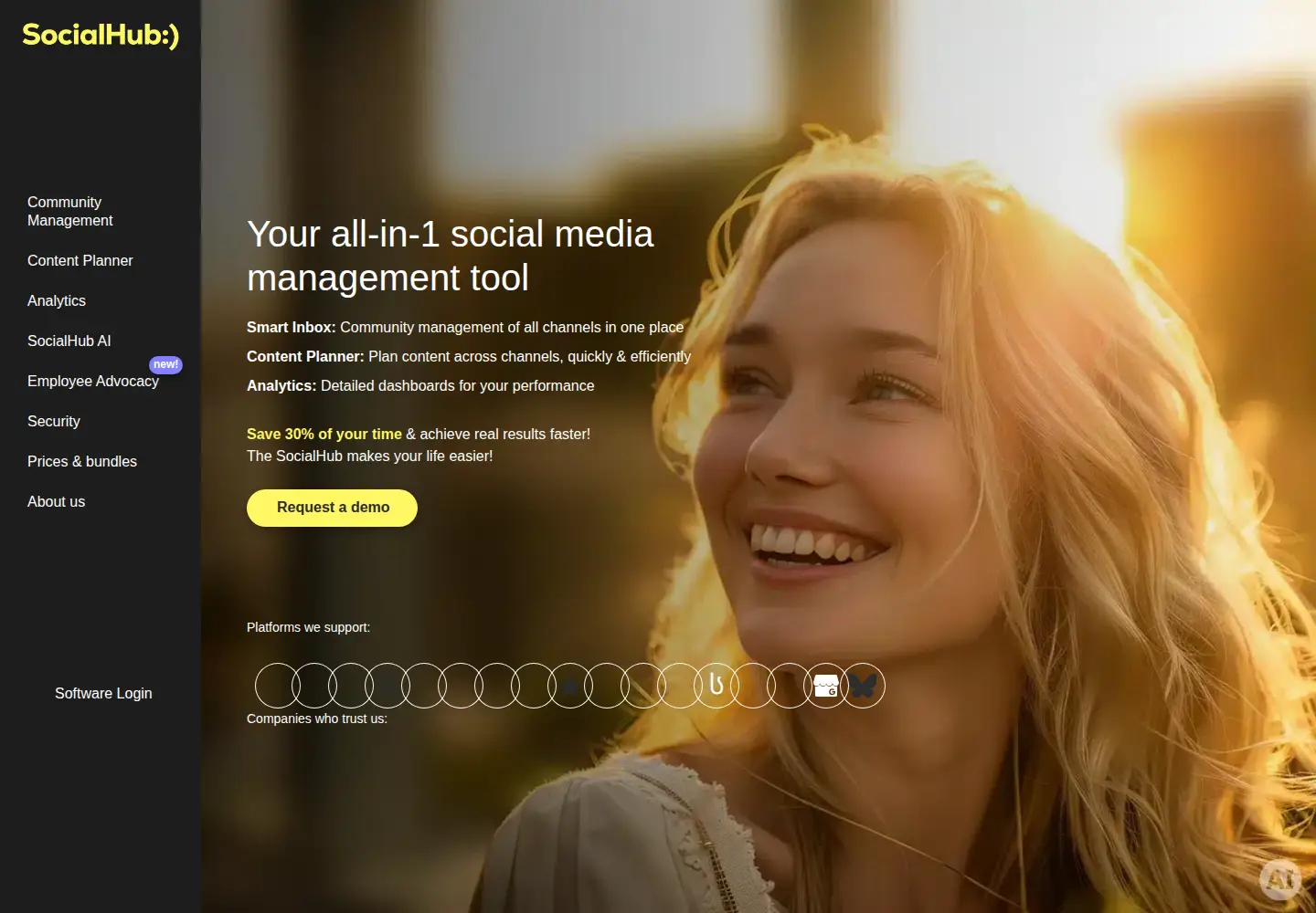 Screenshot of socialhub.io