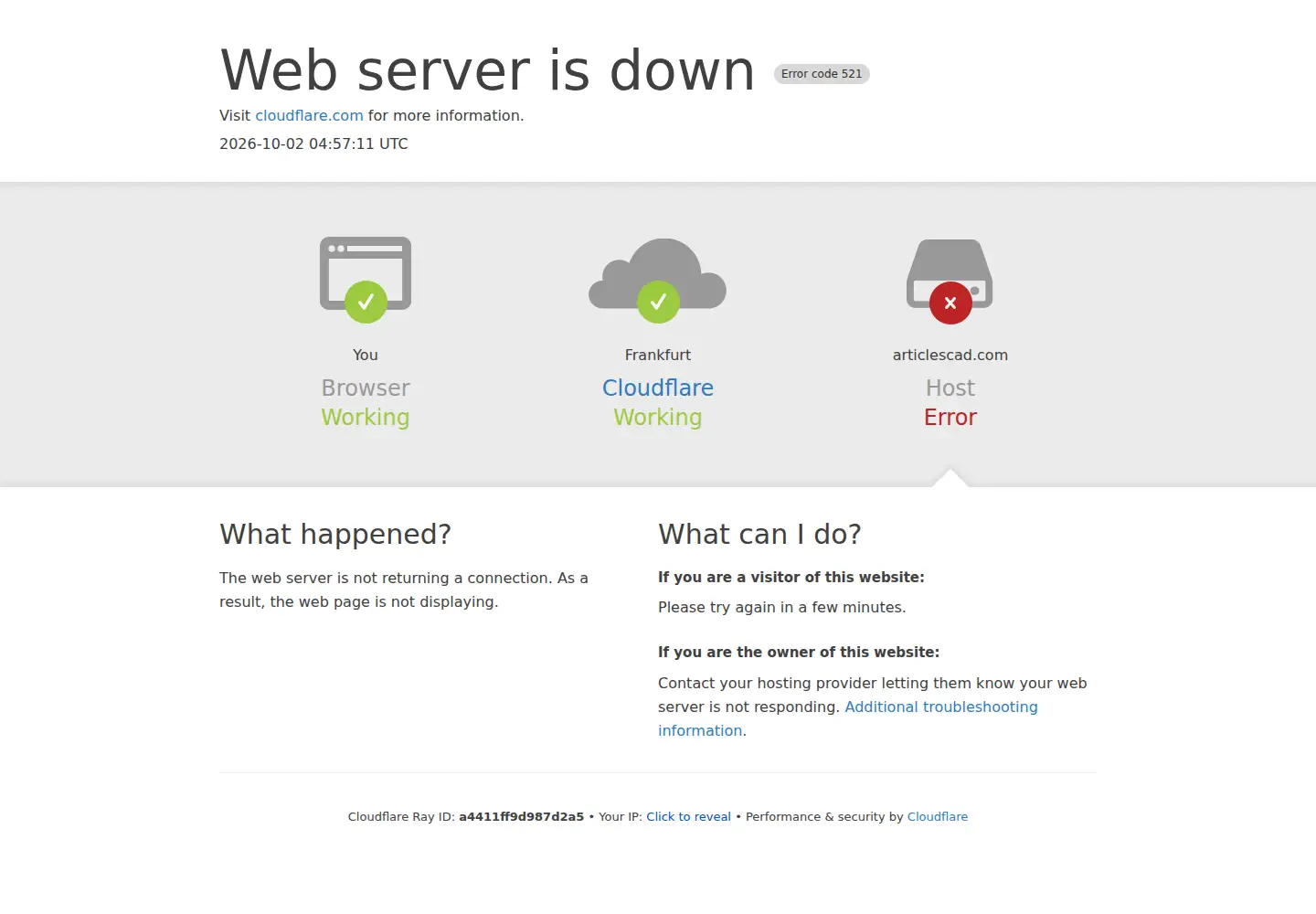 Screenshot of articlescad.com