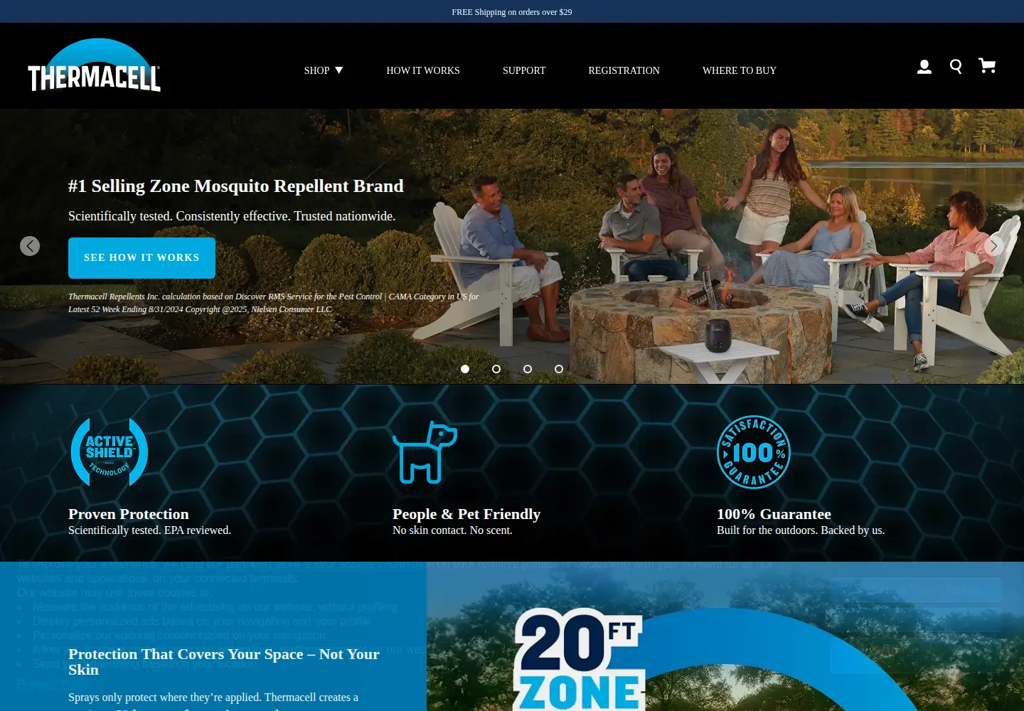 Screenshot of thermacell.com