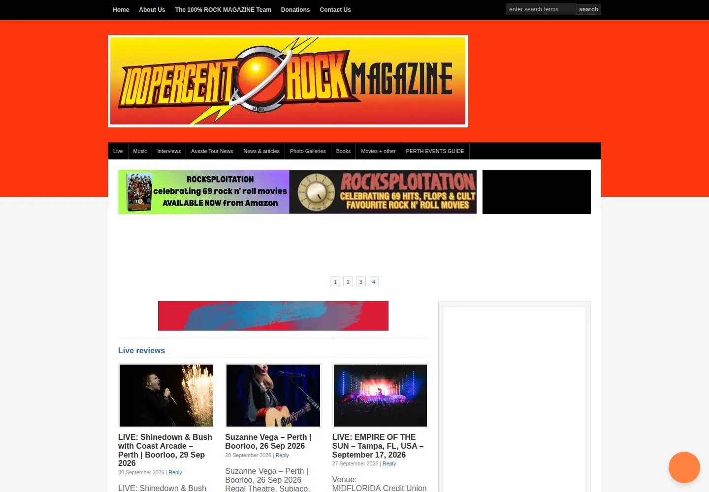 Screenshot of 100percentrock.com