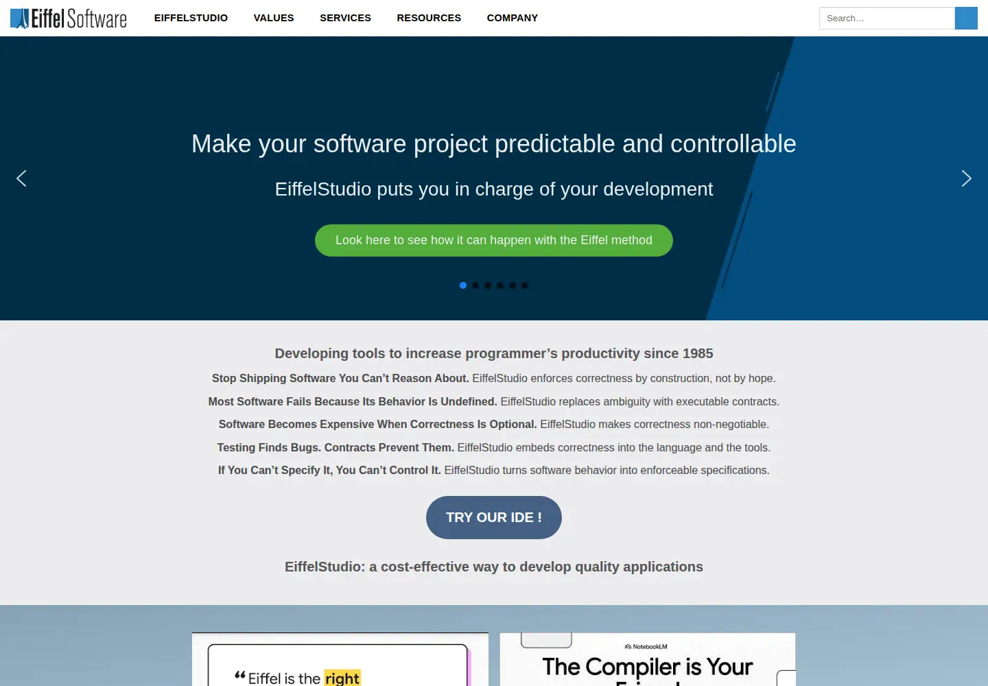 Screenshot of eiffel.com