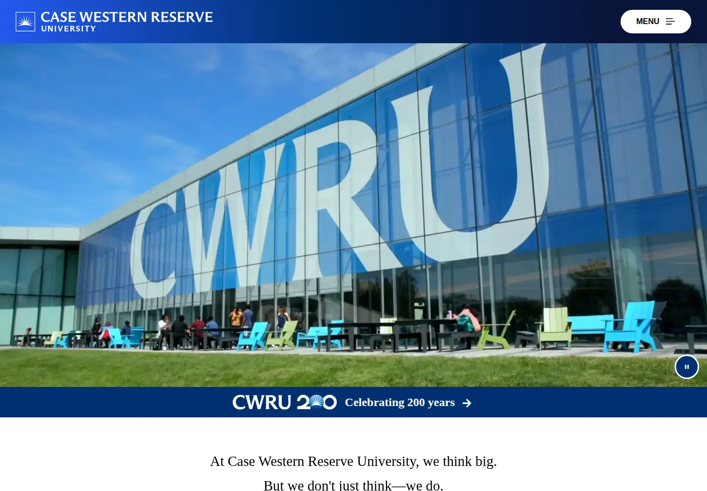 Screenshot of case.edu