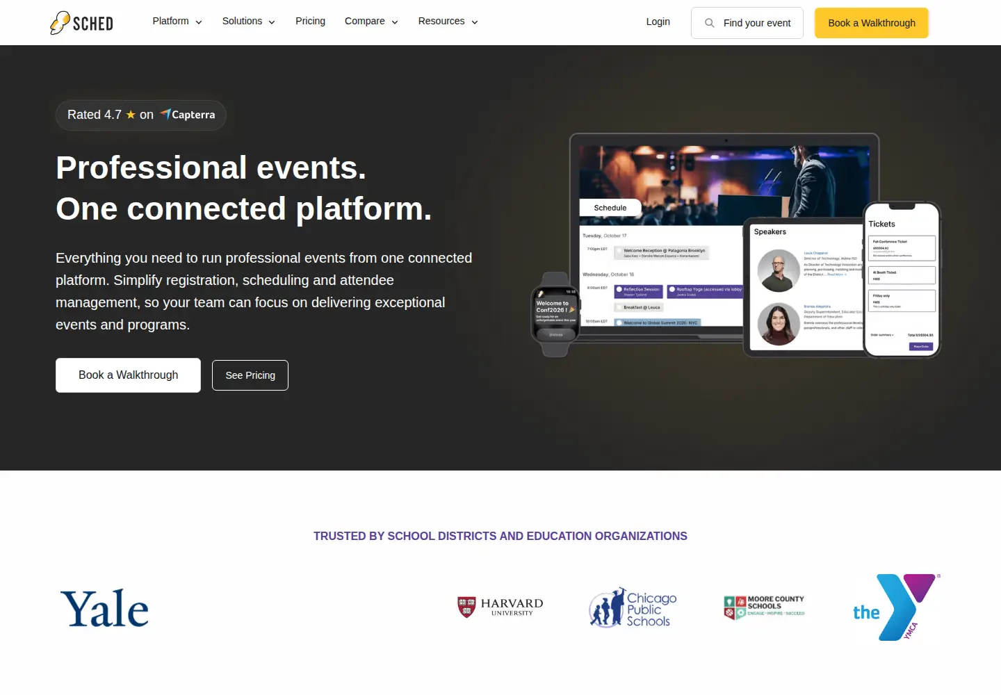 Screenshot of sched.com