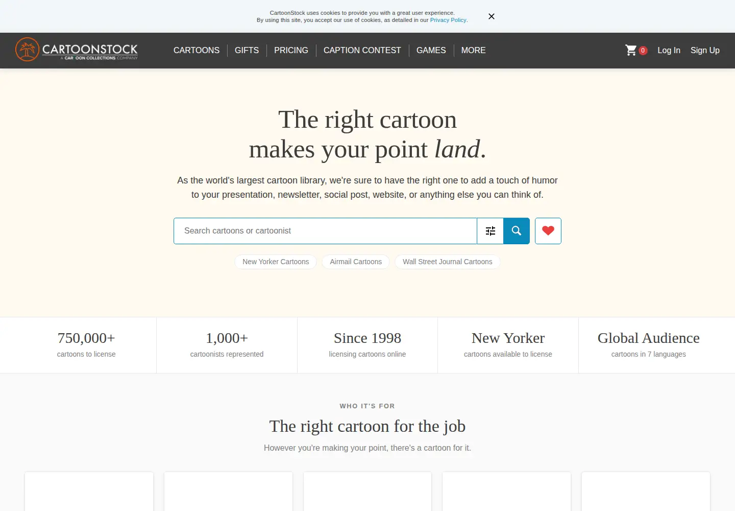 Screenshot of cartoonstock.com