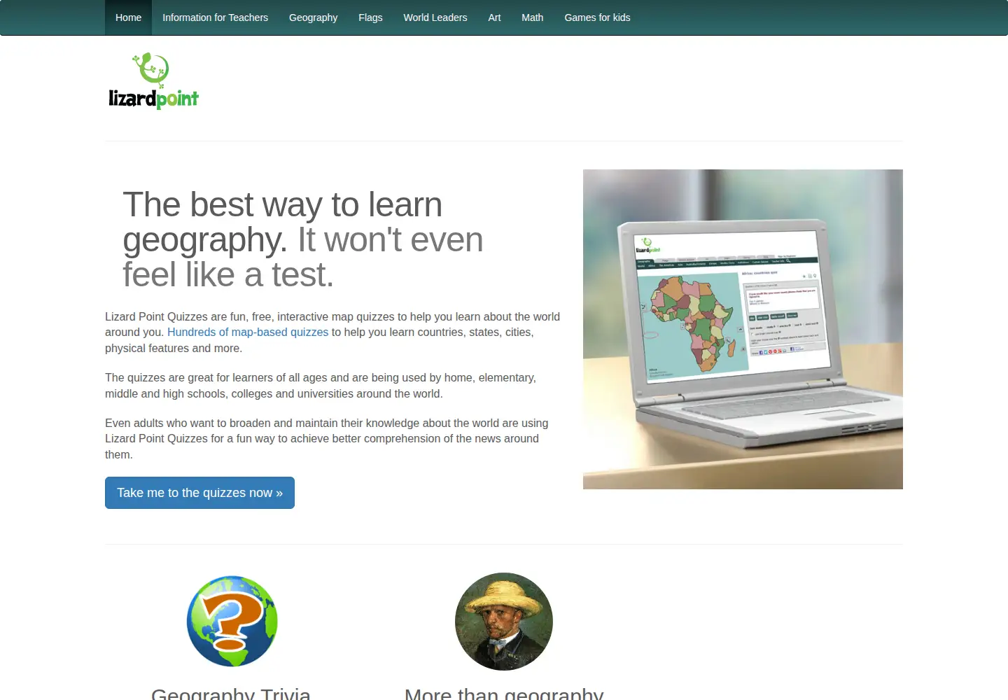 Screenshot of lizardpoint.com