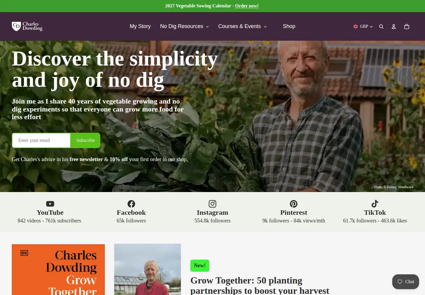 Screenshot of charlesdowding.co.uk