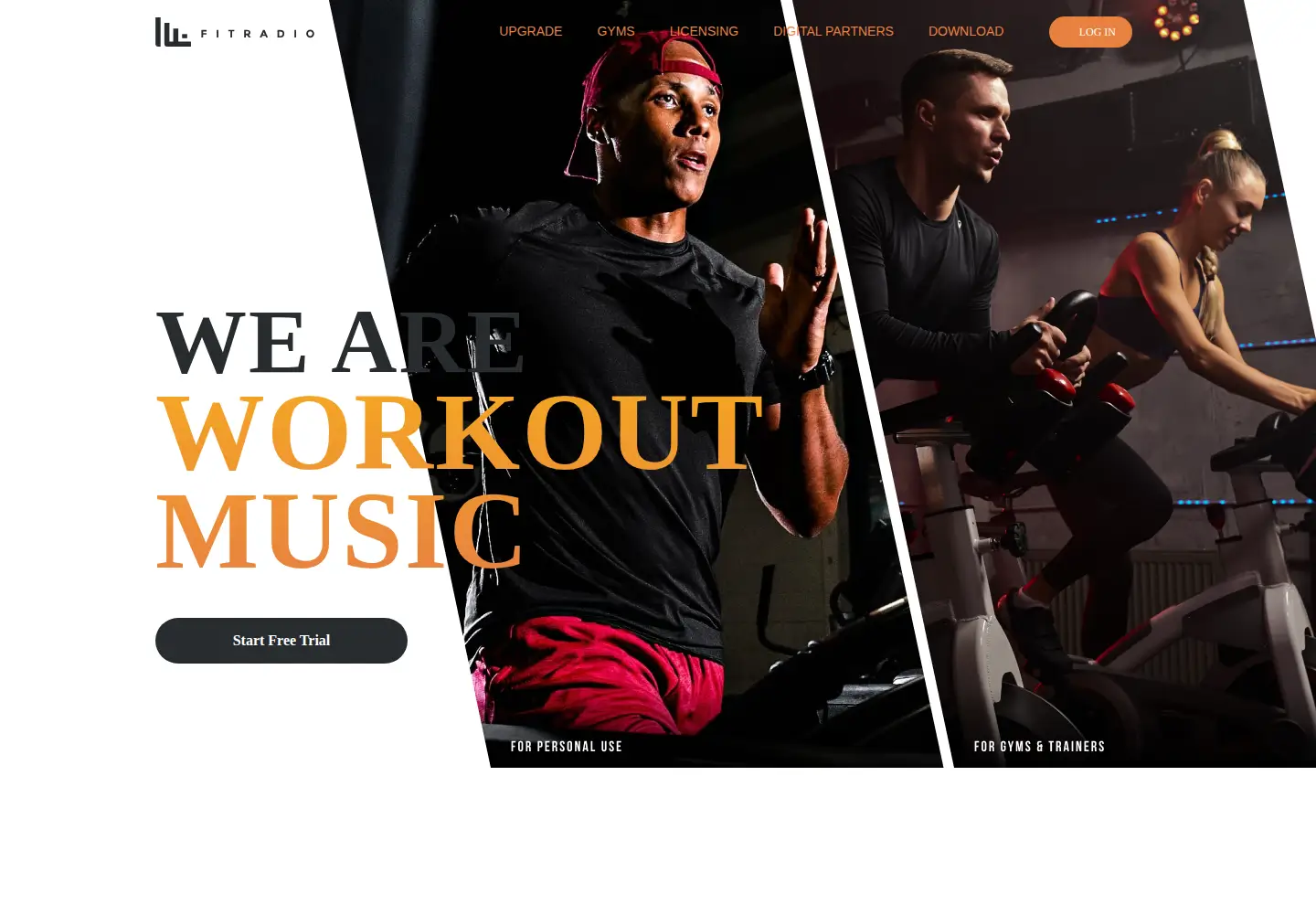 Screenshot of fitradio.com