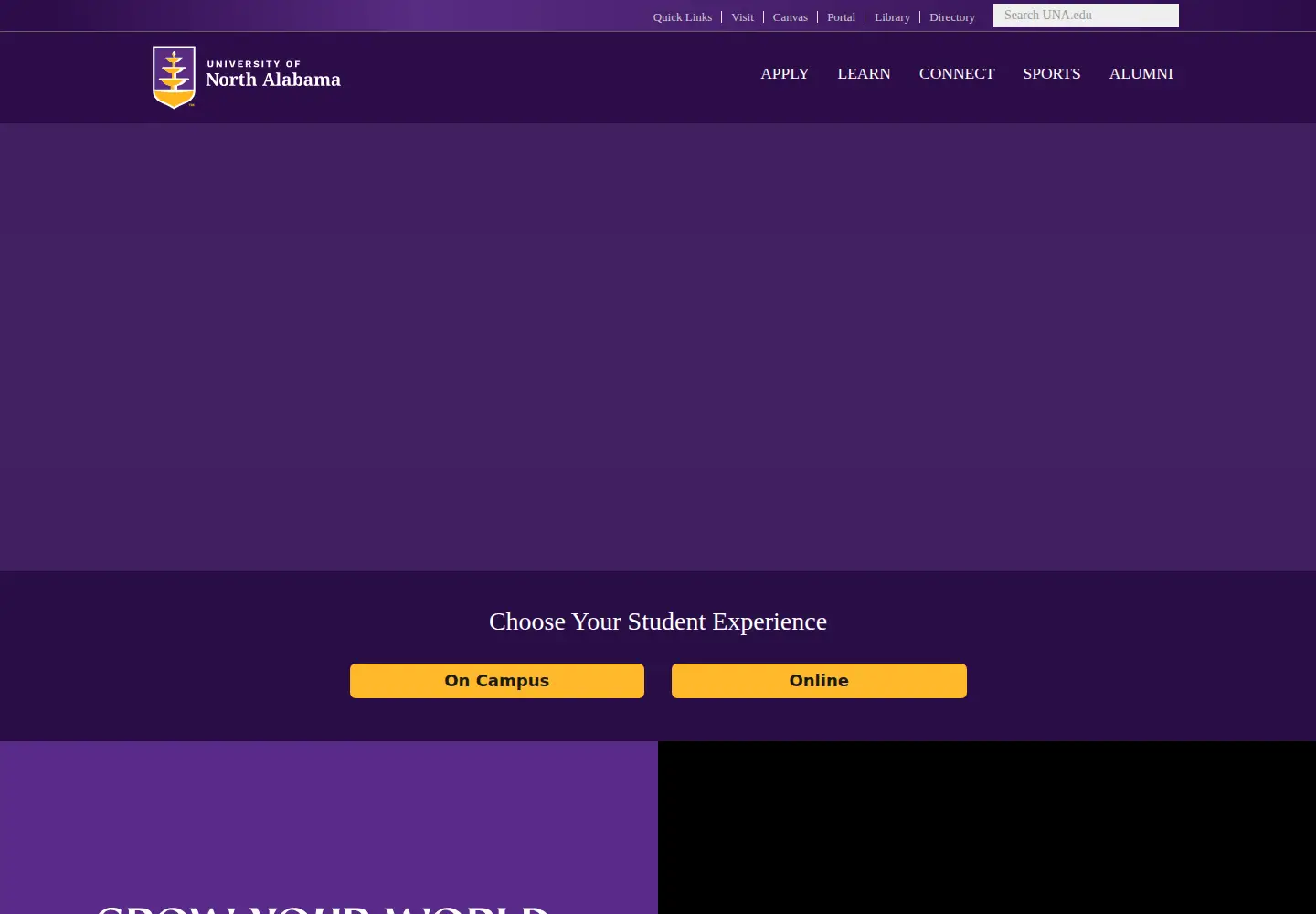 Screenshot of una.edu