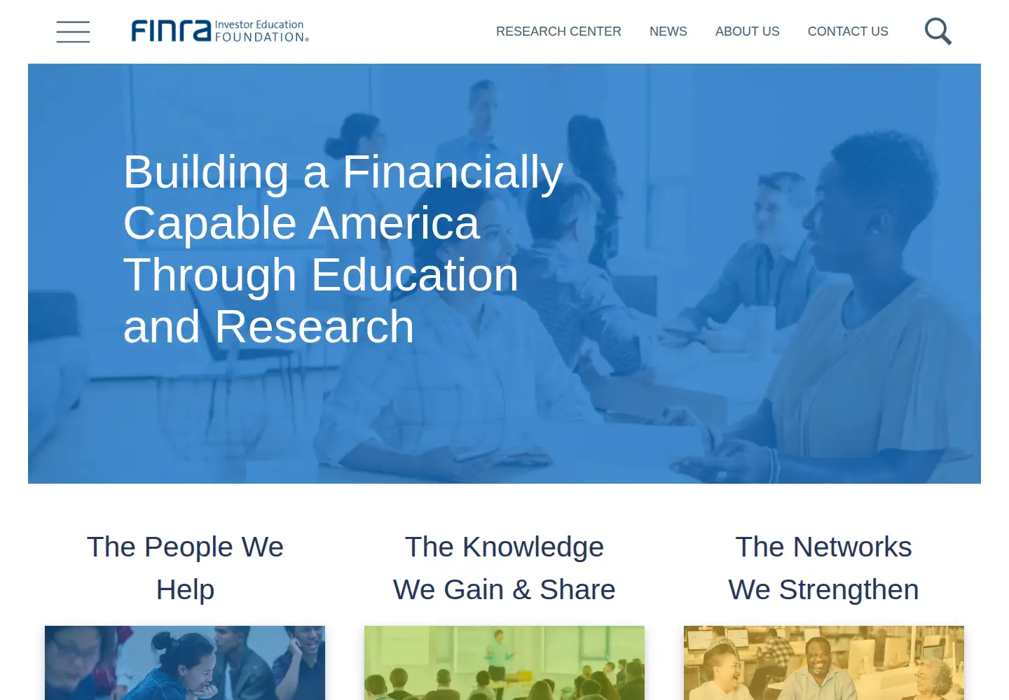 Screenshot of finrafoundation.org