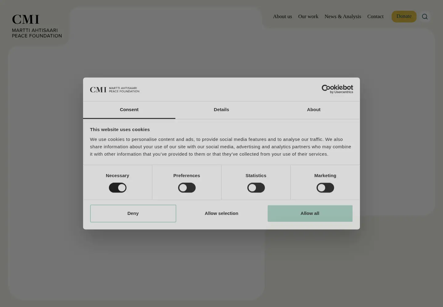 Screenshot of cmi.fi