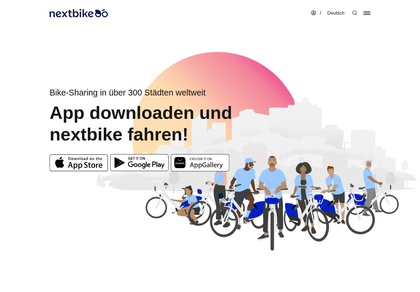 Screenshot of nextbike.de