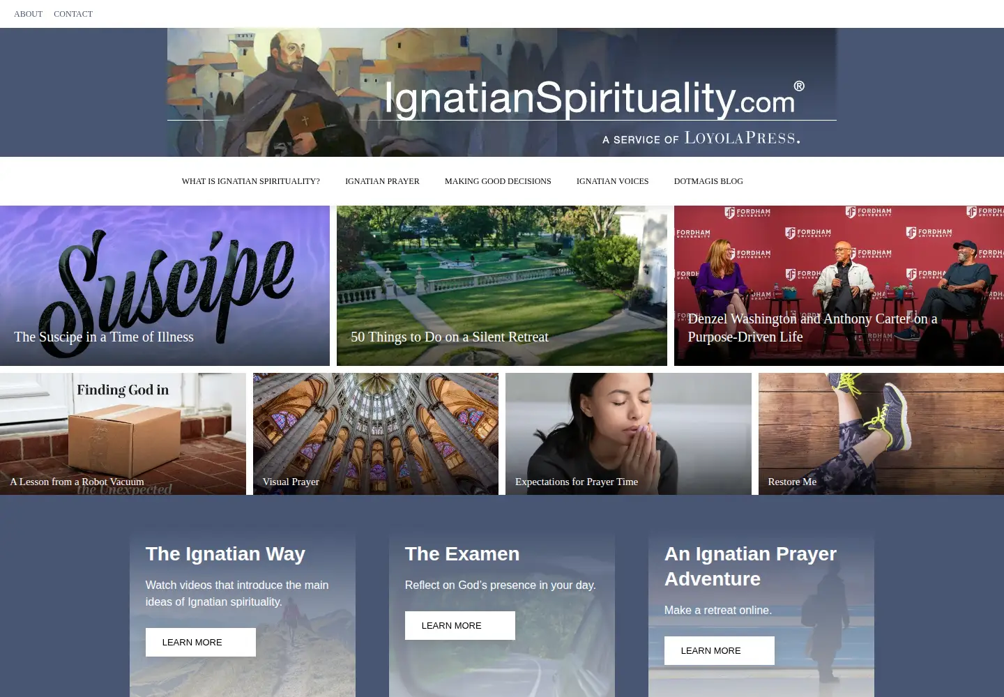 Screenshot of ignatianspirituality.com