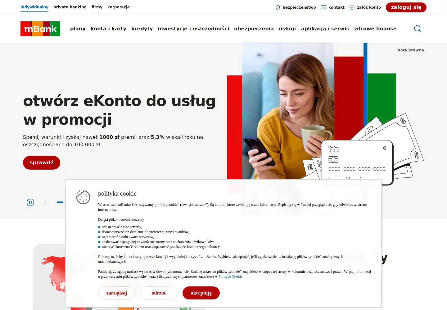 Screenshot of mbank.pl