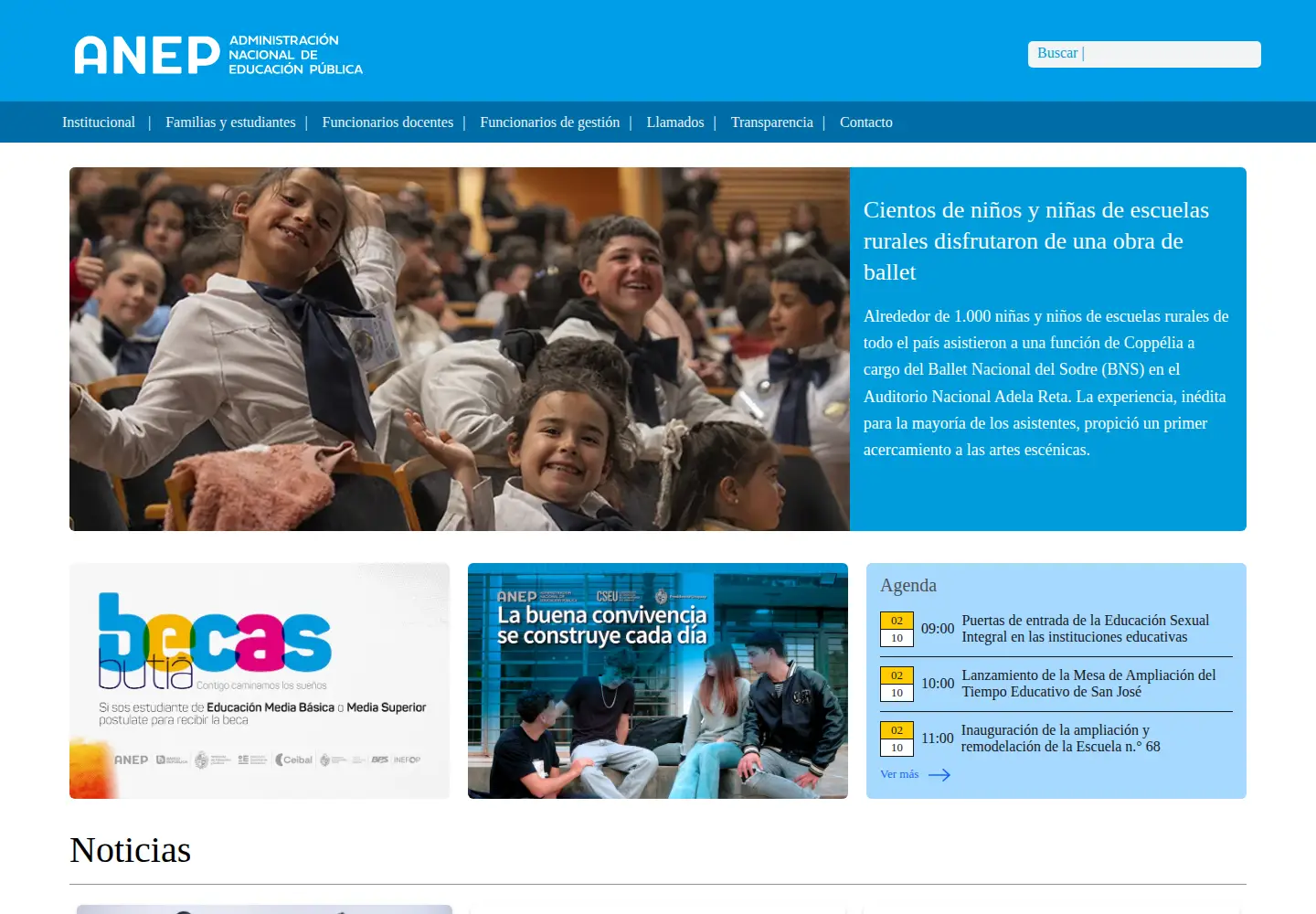 Screenshot of anep.edu.uy