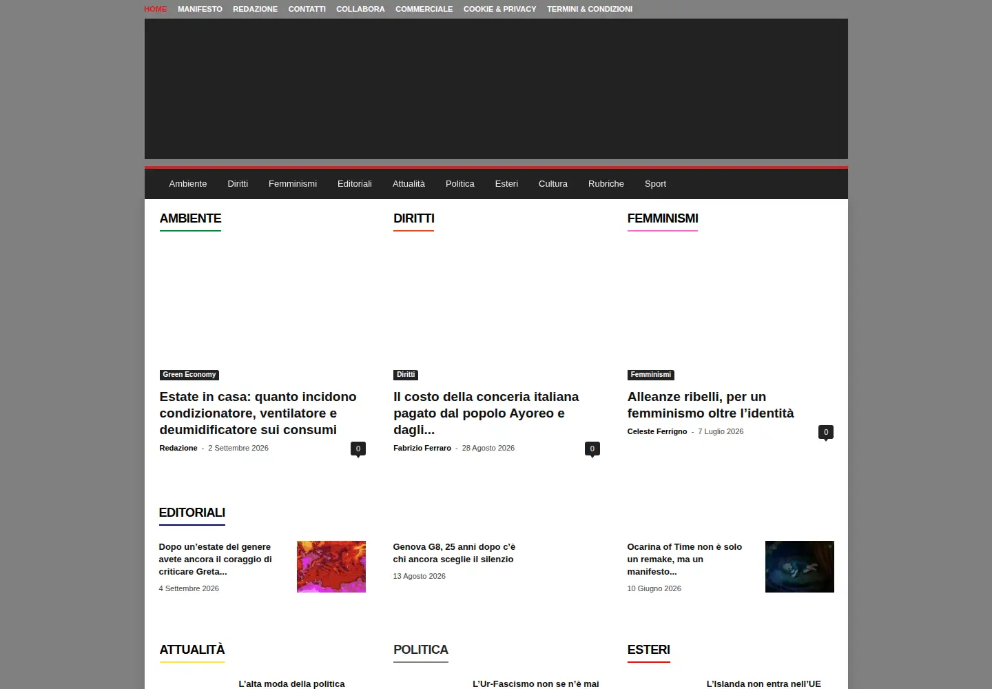Screenshot of liberopensiero.eu