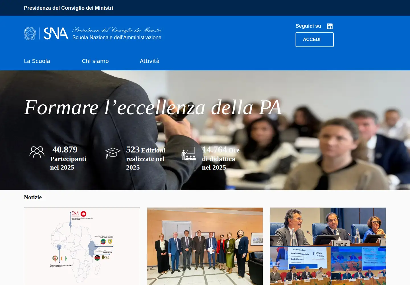Screenshot of sna.gov.it