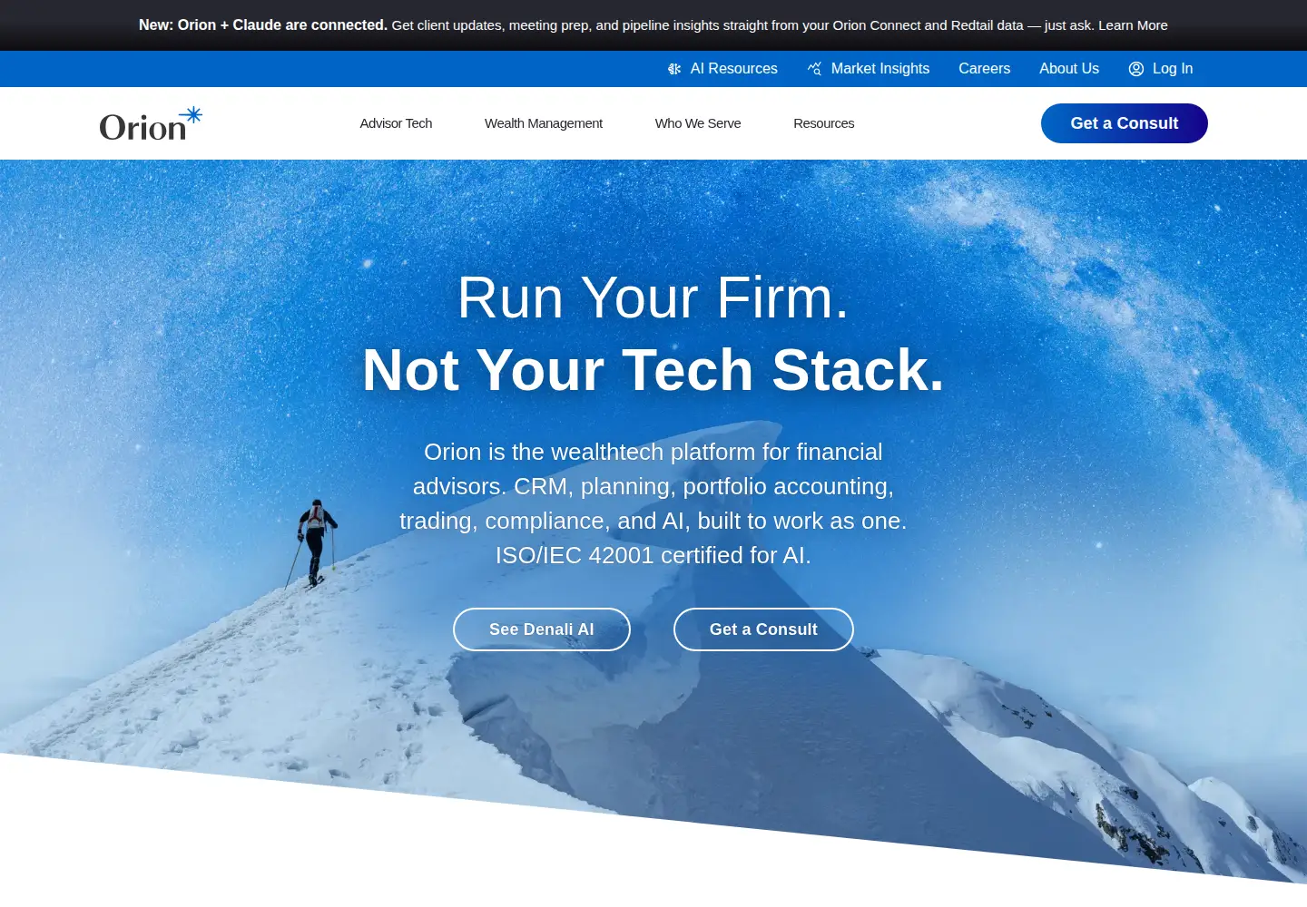 Screenshot of orion.com