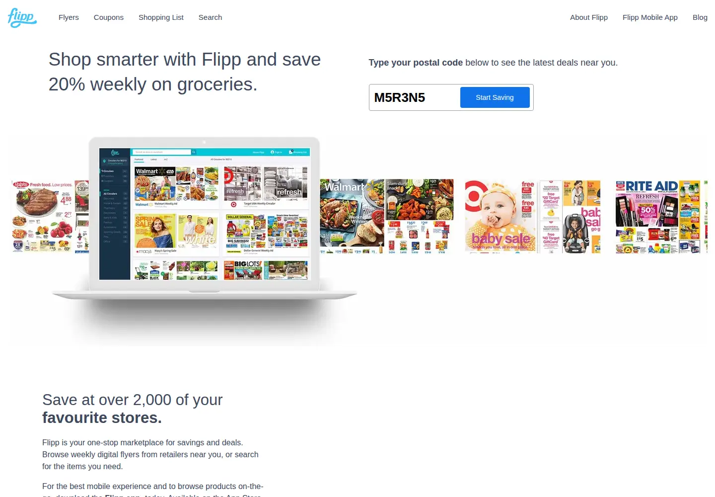 Screenshot of flipp.com