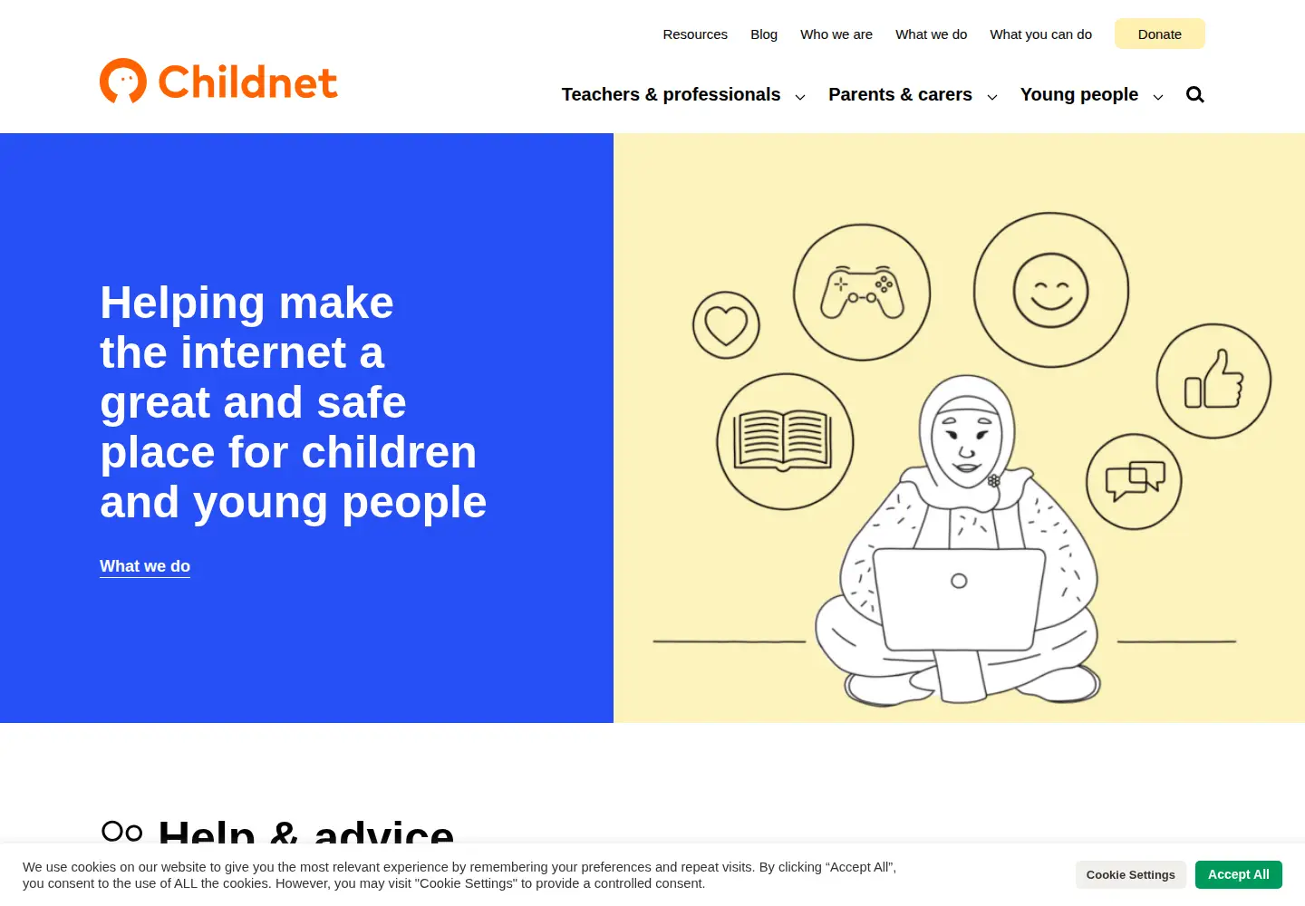 Screenshot of childnet.com