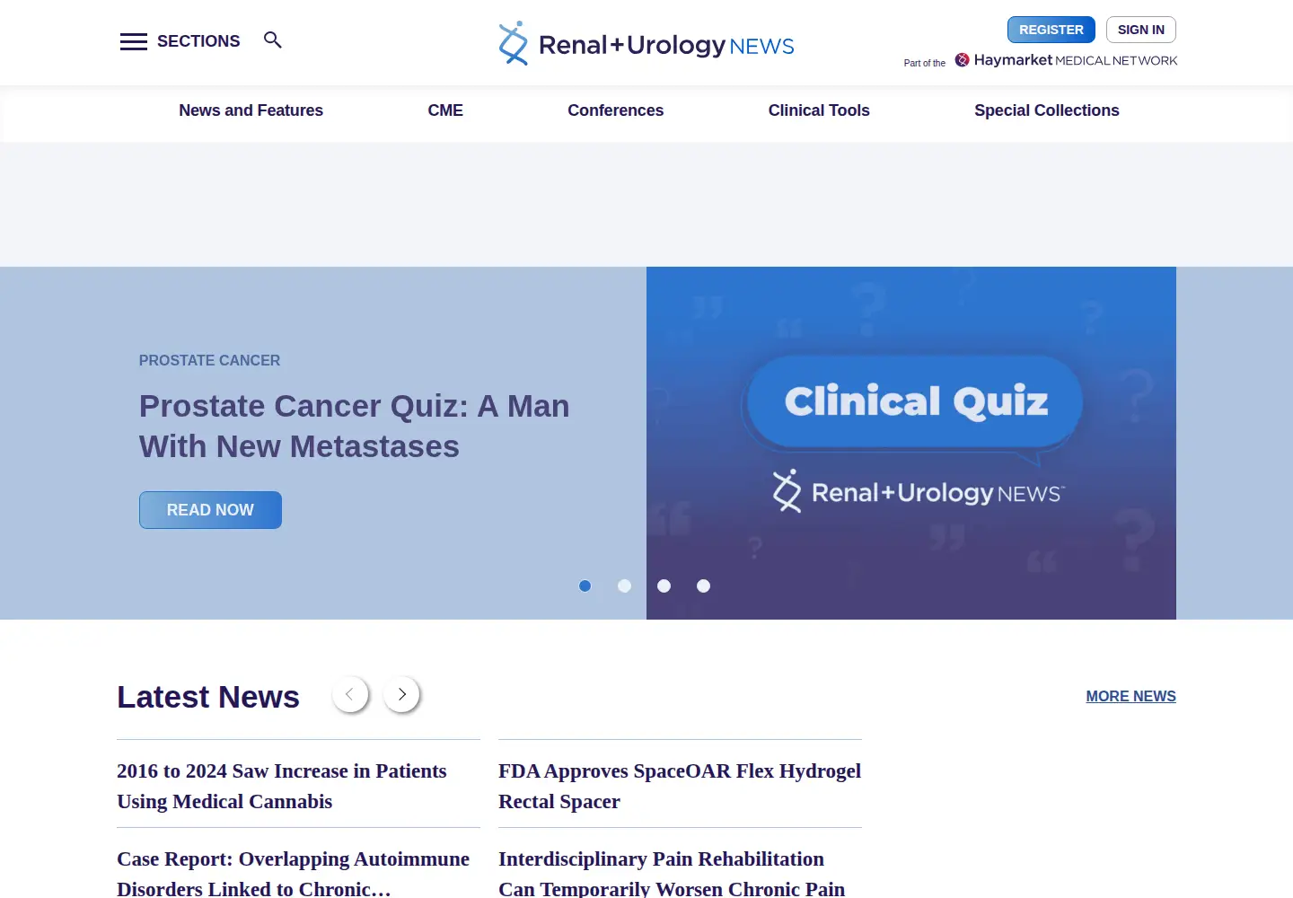 Screenshot of renalandurologynews.com